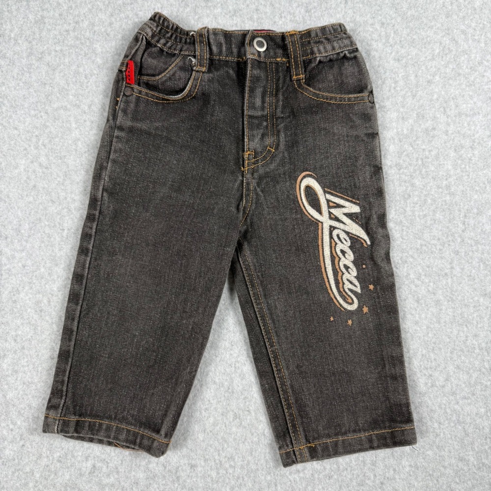 Mecca USA Denim Jeans 18M Black Vintage Y2K Streetwear Skater Hip Hop Pants